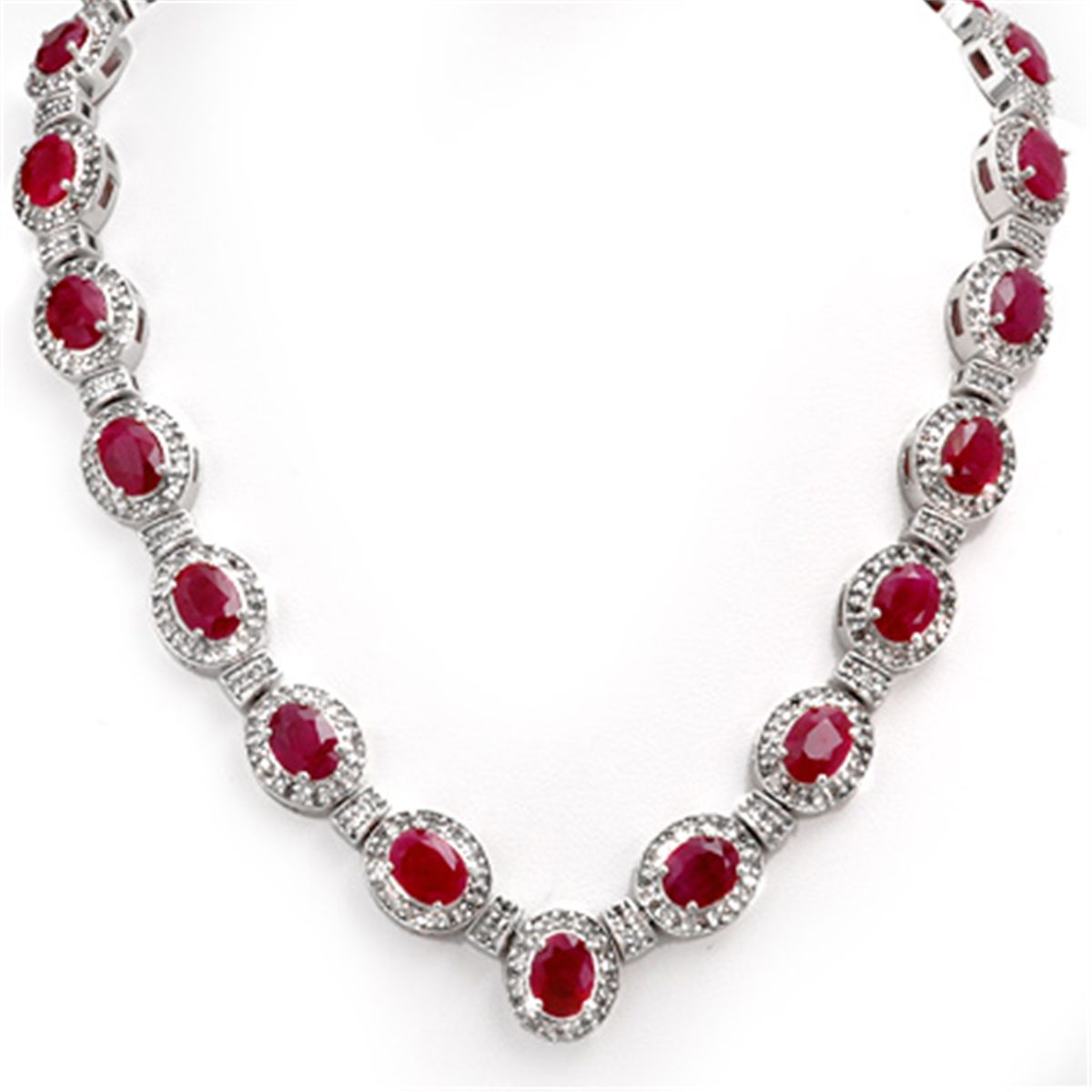 Ruby chain necklace Clearance