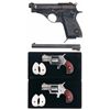 Three Hand Guns -A) Beretta Model 75 Semi-Automatic Pistol with Extra Barrel