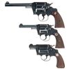 Image 1 : Three Colt Double Action Revolvers -A) Colt Official Police Double Action Revolver