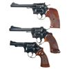 Three Double Action Revolvers -A) Colt Officers Model Match Double Action Revolver
