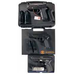 Three Semi-Automatic Pistols with Original Cases -A) Sig Arms SP2340 Semi-Automatic Pistol