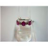 NATURAL 10.75 CTW RUBY AND DIAMOND RING .925 STERLING S