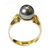 CULTURED PEARL AND DIAMOND RING