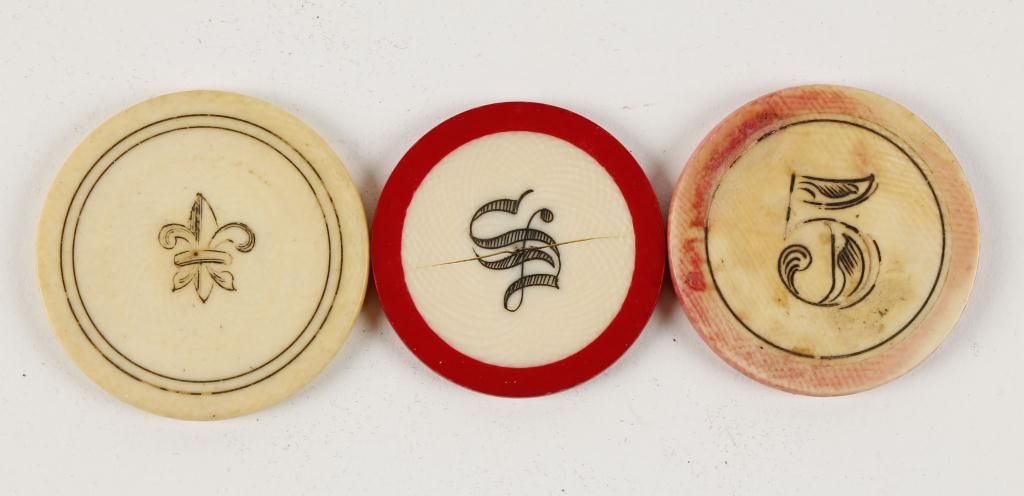 Vintage ivory poker chips