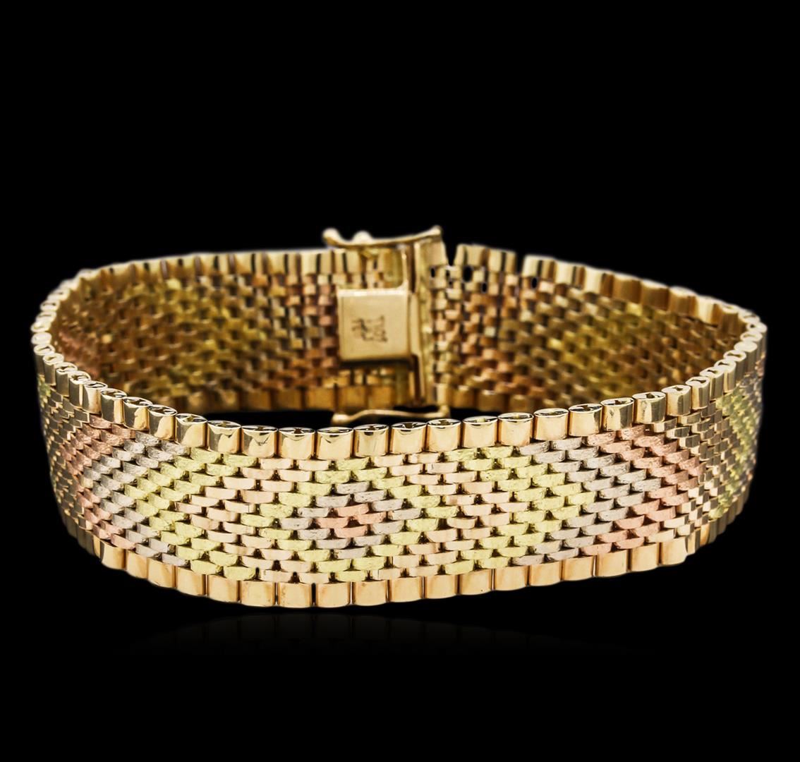18KT Tri Color Gold Bracelet