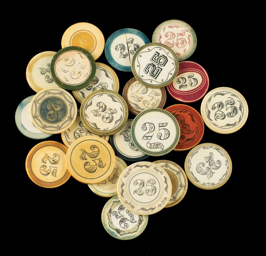 TwentyFour Antique Numeral Poker Chips