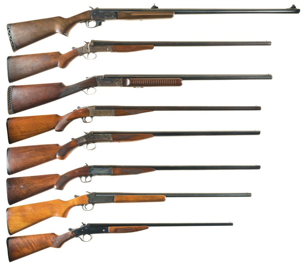 Image 1 : Collector's Lot of Eight Stevens Sporting Single Shot Shotguns -A) Savage ...
