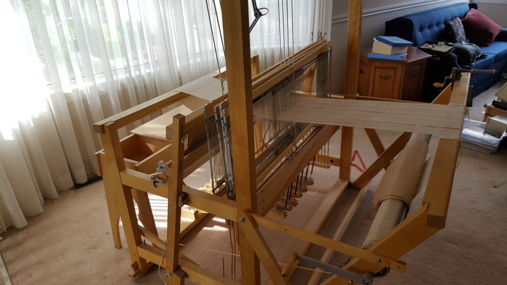 Large Nilus Leclerc weaving loom Colonial (?) with 45" weave base and