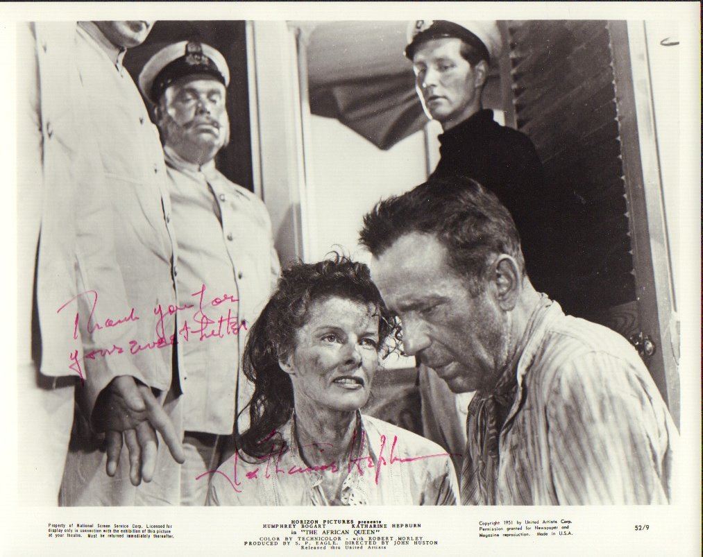Image 1 katharine hepburn the african queen signed 8x10 photo