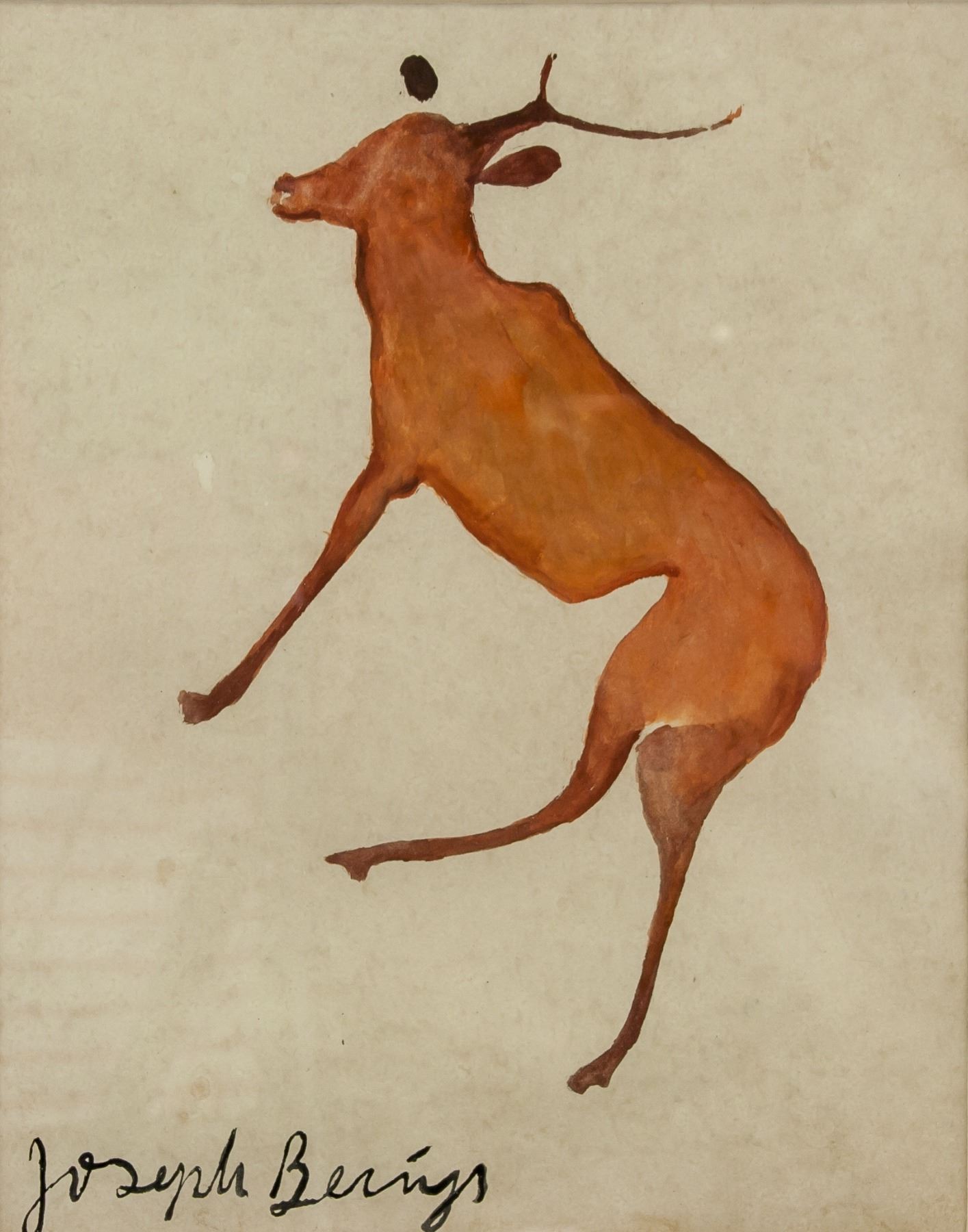 JOSEPH BEUYS German 19211986 Watercolor Deer