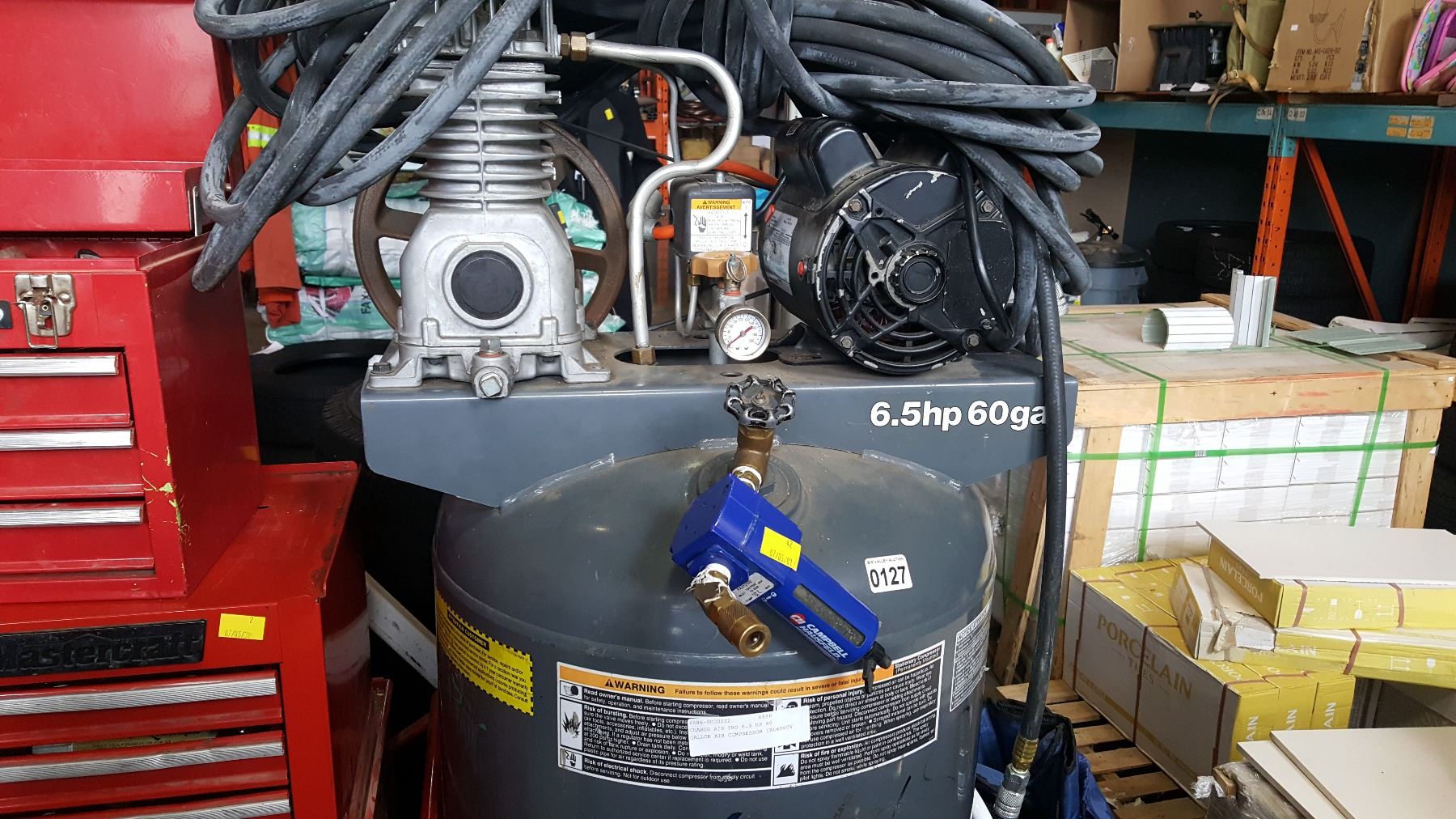 charge air pro 6 5 hp 60 gallon air compressor irl6560v
