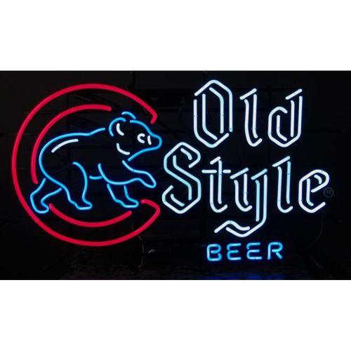 Néon logo Old Beer with Cubs (Chicago Cubs)