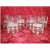 369  6 Etched Bar Glasses (Automobile Theme)