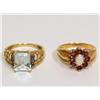 AAA Blue Topaz & Australian opal Ladies Ring