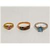 AAA Blue Topaz, Pink Sapphire & Turquoise Ring