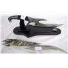 Lot-2 Stainless Steel Martial Arts Knives 1w/stand
