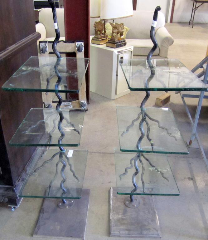 Tree Branch Design W Thick Glass Shelves Image 1 Tree Branch Design W Thick Glass Shelves