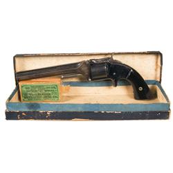 Civil War Range Smith & Wesson Model 2 Army Revolver with Original Box and Box of Ammunition
