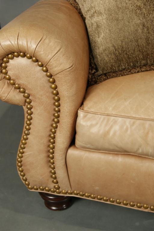 Thomasville Leather Sofa Tan Image 4 Thomasville Leather Sofa Tan