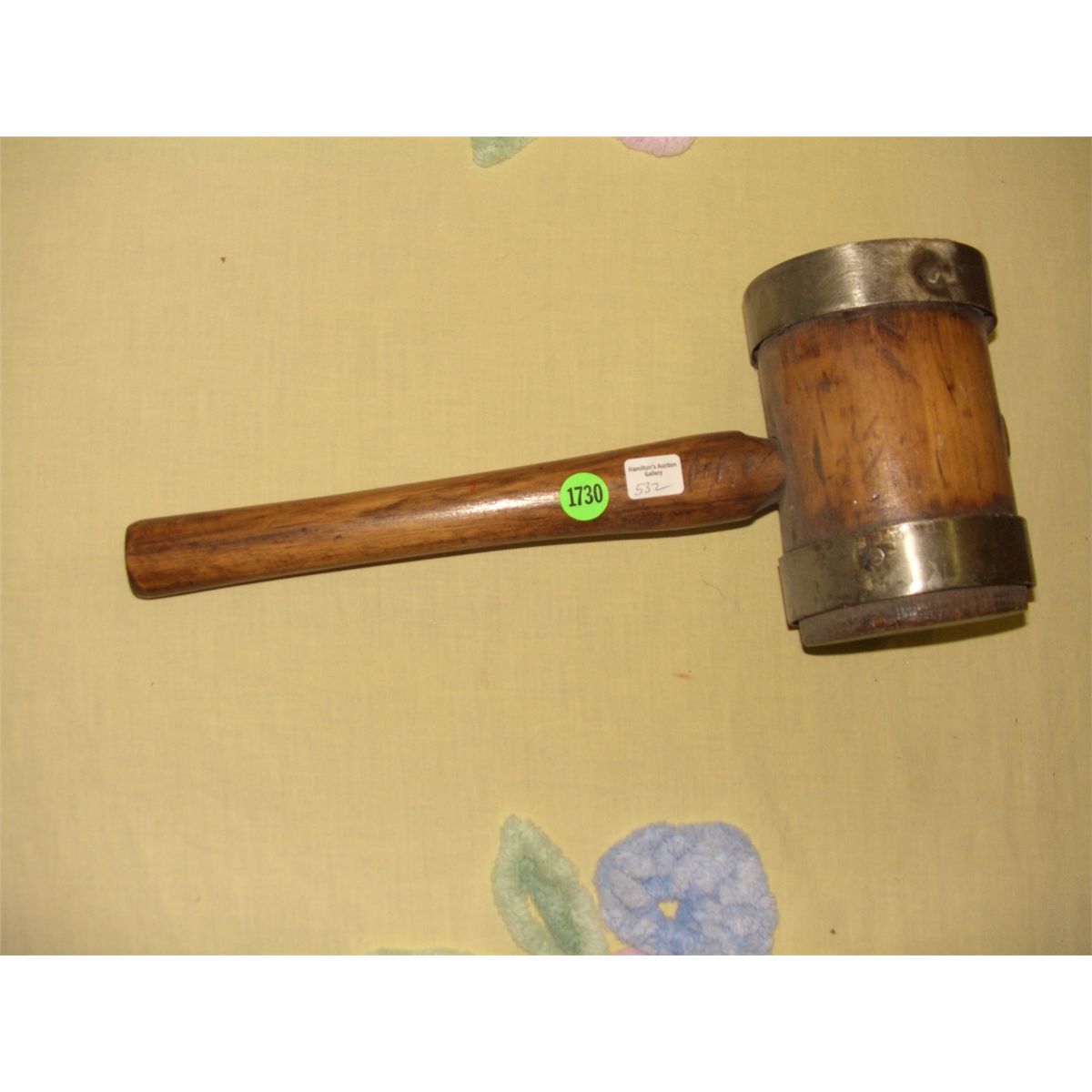 U.S.A. made antique wooden mallet U.S.A. made antique wooden mallet