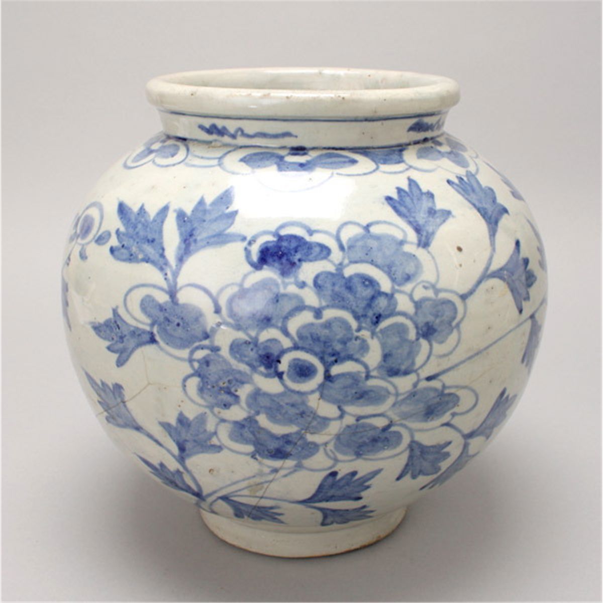A Korean Blue White Porcelain Jar Joseon Period