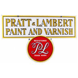 Pratt Lambert Paint Varnish Porcelain Sign