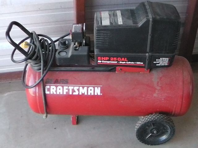 Sears Craftsman 5hp 25 Gallon 120 240 125psi Air Compressor Sears Craftsman 5hp 25 Gallon 120 240 125psi Air Compressor Loading Zoom