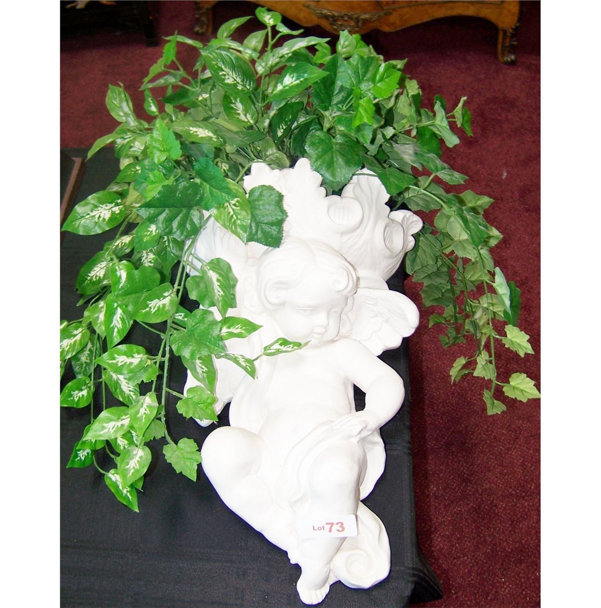 Ceramic Wall Hanging Cherub Plant Holder