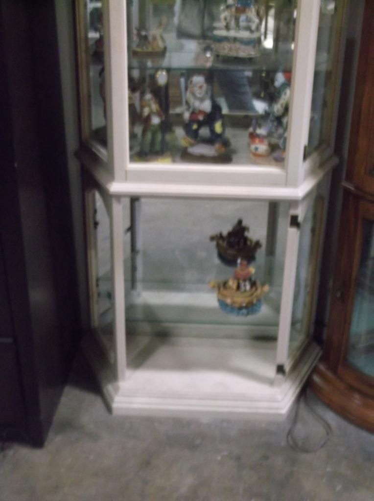 White Wash Curio Cabinet Rox 30 X 12 76 Corner Image 2 White Wash Curio Cabinet Rox 30 X 12 76