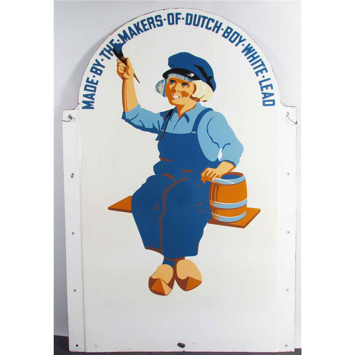 Dutch Boy White Lead Paint Porcelain Sign