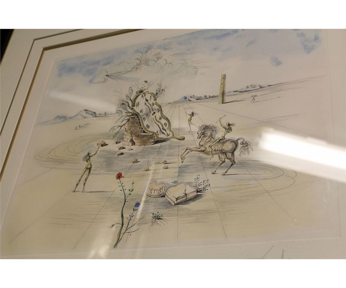 Salvador Dali Cosmic Horseman Limited Edition Lithograph Signed Image 2 Salvador Dali Cosmic Horseman Limited Edition Lithograph Signed Lower