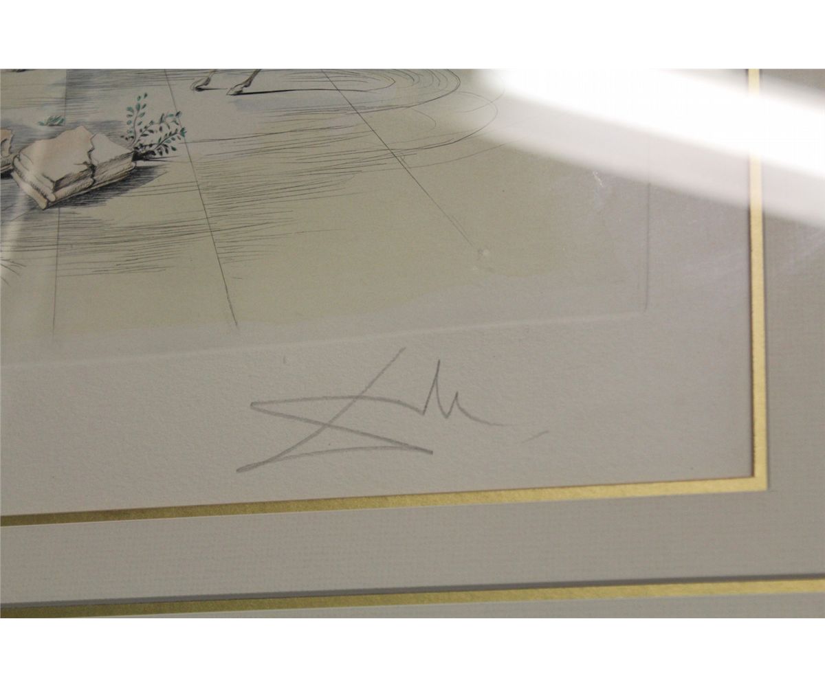 Salvador Dali Cosmic Horseman Limited Edition Lithograph Signed Image 3 Salvador Dali Cosmic Horseman Limited Edition Lithograph Signed Lower