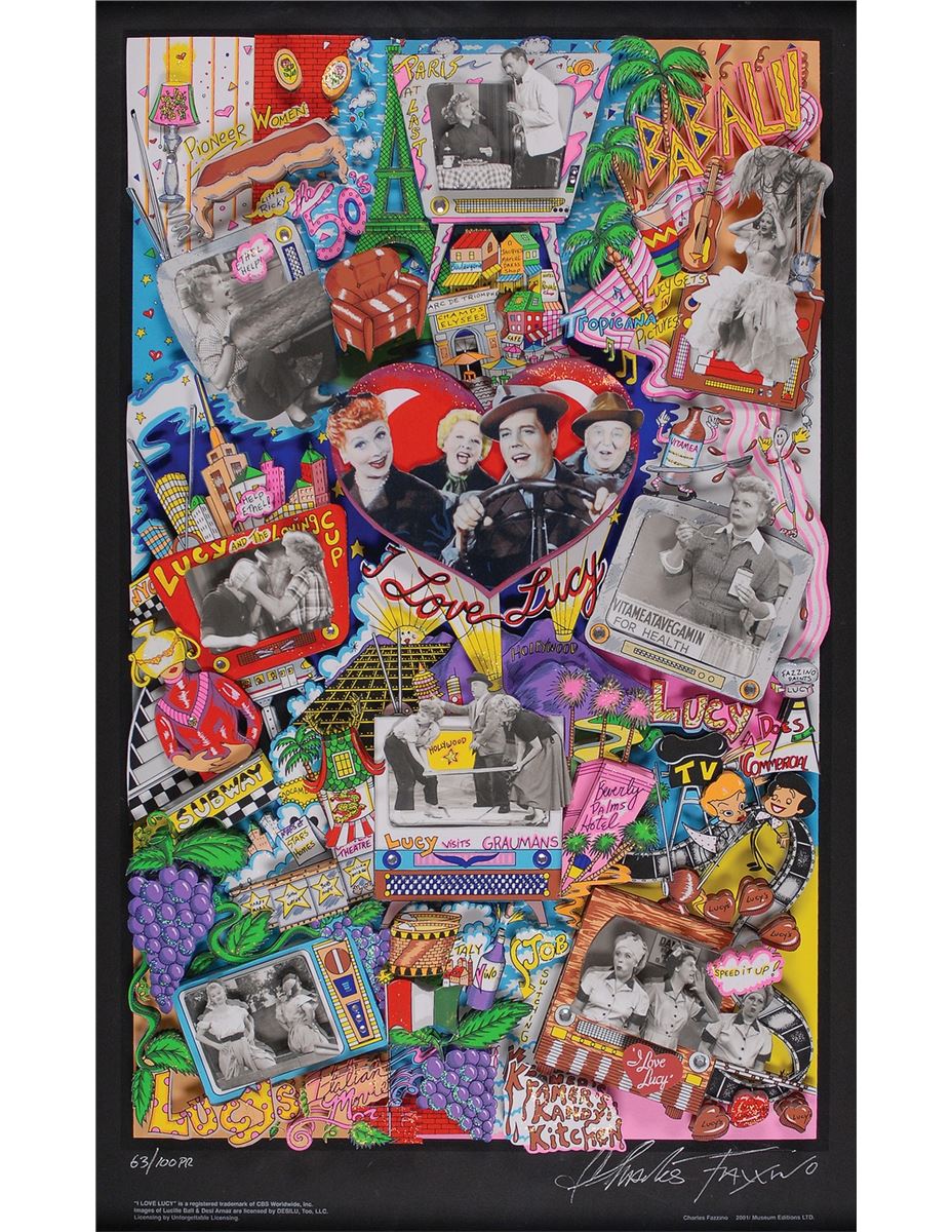 I Love Lucy Artwork By Charles Fazzino Image 1 I Love Lucy Artwork By Charles Fazzino