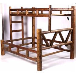 Rustic Cabin Decor Hickory Style Pine Bunk Bed