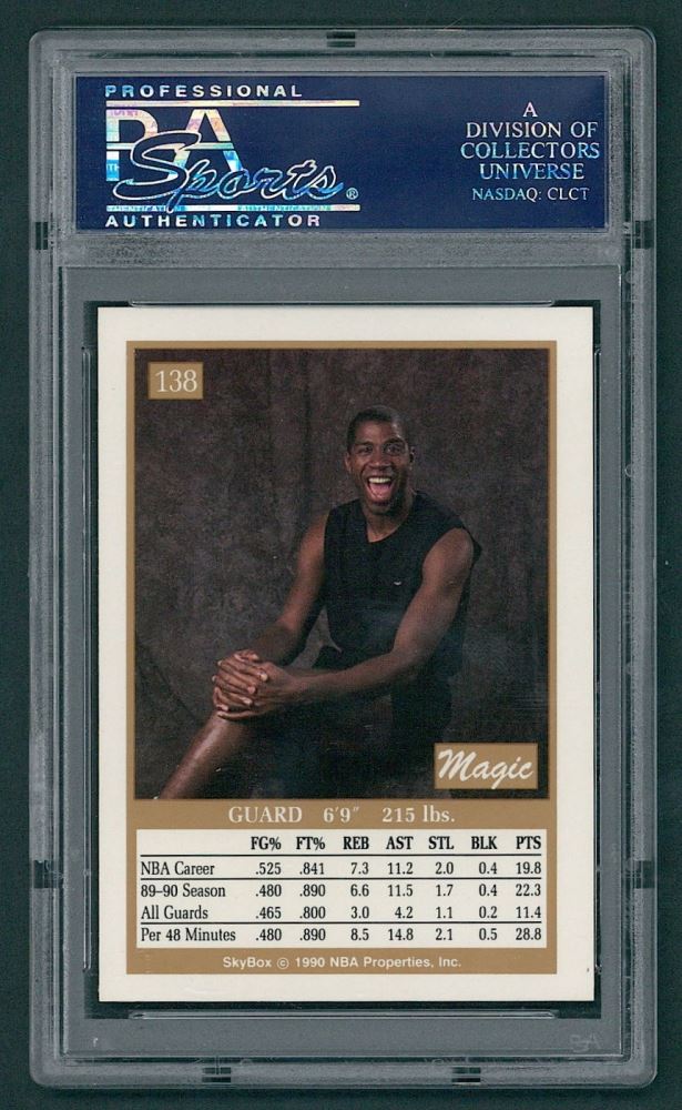 Magic Johnson 1990 Skybox 138 Psa 9 Image 2 Magic Johnson 1990 Skybox 138 Psa 9