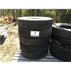 (5) 11R24.5 RECAP TRUCK TIRES