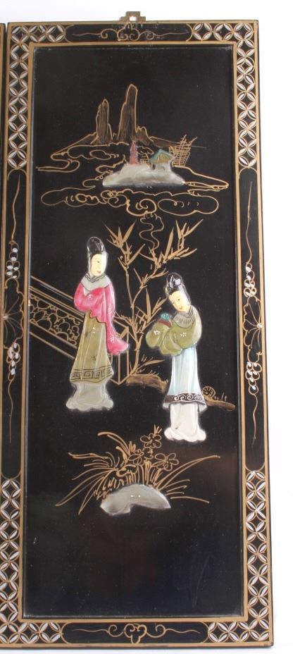 Oriental Black Lacquer Wood Wall Panels Image 6 Oriental Black Lacquer Wood Wall Panels