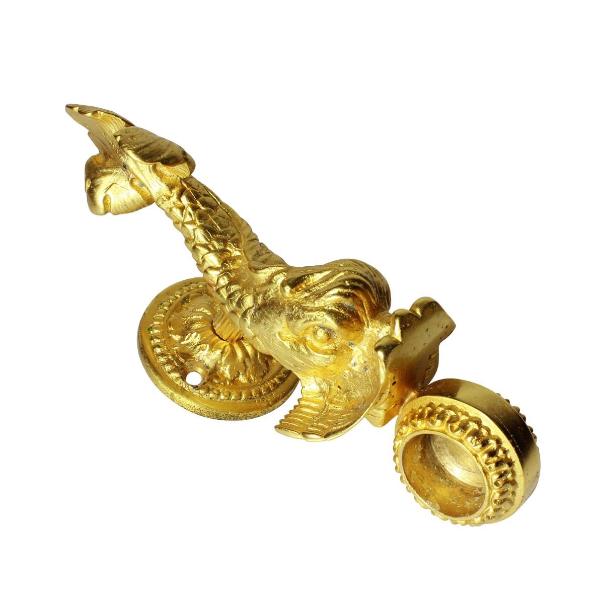 Luxurious Vintage Sherle Wagner 24k Gold Dolphin Design Two Tone Luxurious Vintage Sherle Wagner 24k Gold Dolphin Design Two Tone Towel Bar 1664