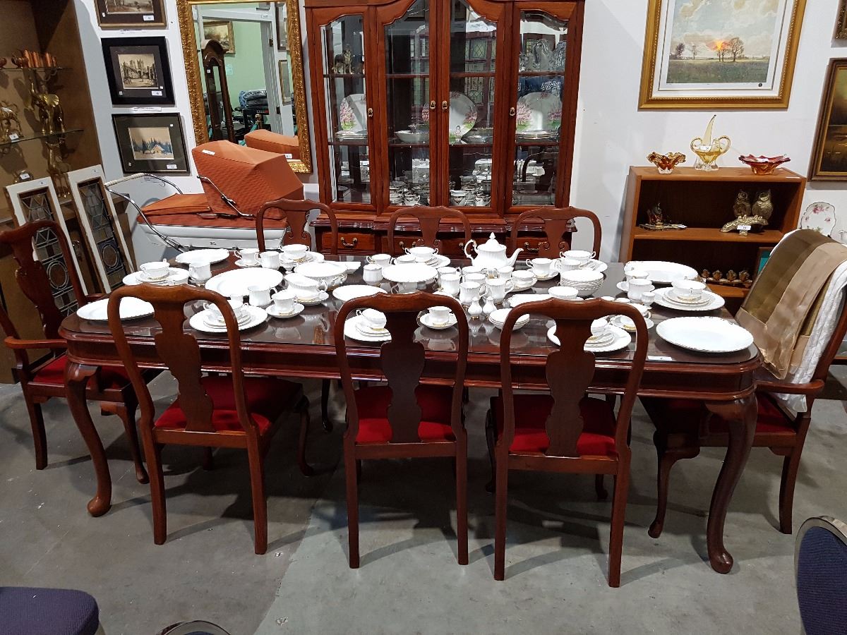 12 Pc Solid Rosewood Dining Table And Chairs Image 1 12 Pc Solid Rosewood Dining Table And Chairs