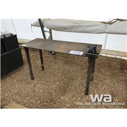 STEEL WELDING TABLE WITH VISE
