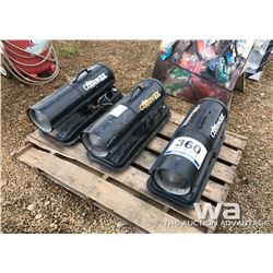 (3) KEROSENE SHOP HEATERS