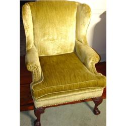 Centennial Chippendale Wing Chair W Ball Claw Feet