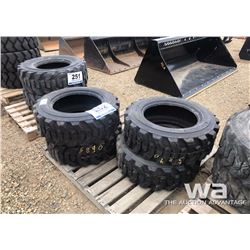 (4) 10X16.5 SKID STEER TIRES