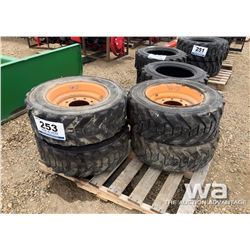 (4) 10X16.5 SKID STEER TIRES