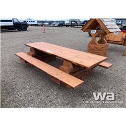 LOG PICNIC TABLE