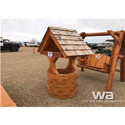 WOOD WISHING WELL