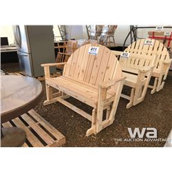 CEDAR WOOD GLIDER BENCH