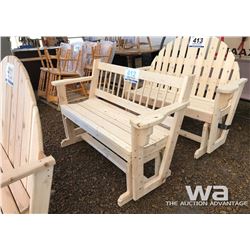 SPRUCE WOOD GLIDER BENCH