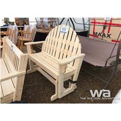 SPRUCE WOOD GLIDER BENCH