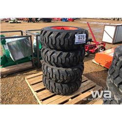 (4) HONOUR 12X16.5 SKID STEER TIRES WITH RIMS